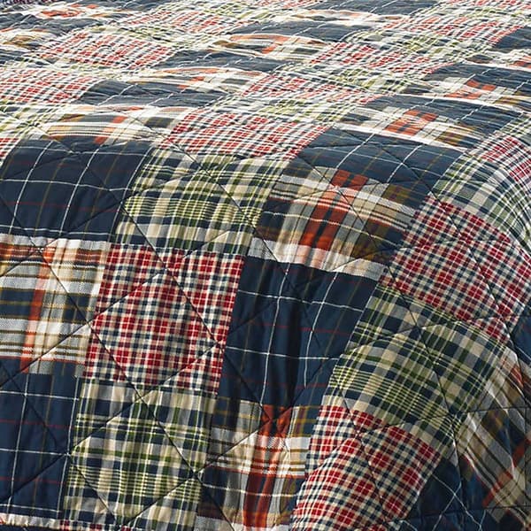 Eddie Bauer Madrona Plaid 136 Thread Count Quilt Set