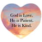 God is Love w/ Sunset Background Heart Garden Stone - image 1