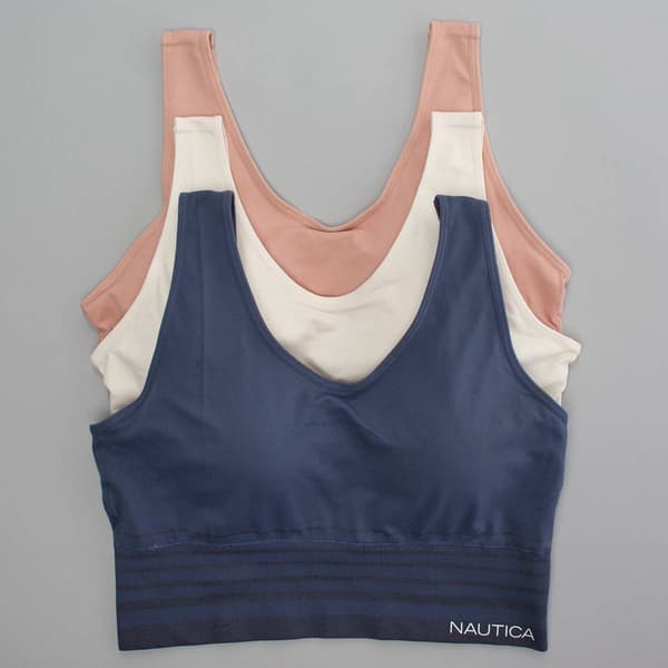 Plus Size Nautica 3pk. Seamless Lounge Bras NT8487 - image 