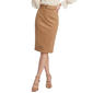 Womens NY Collection Pull On Belted Suede Skirt - image 1