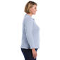 Plus Size Rafaella® Long Sleeve Ruffle Trim Button Up Blouse - image 3