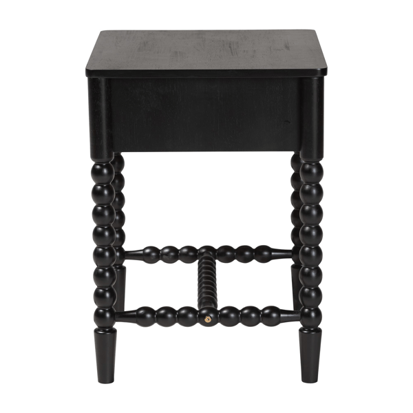 Baxton Studio Brantley Spindle 1-Drawer Nightstand