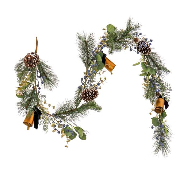 National Tree 6ft. Swiss Chic Blue/Champagne Garland - image 