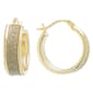 Gold over Fine Silver Plated Inside Out Hoop Earrings - image 1