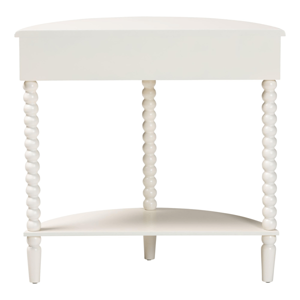 Baxton Studio Raynera Bobbin-Leg Demilune Console Table