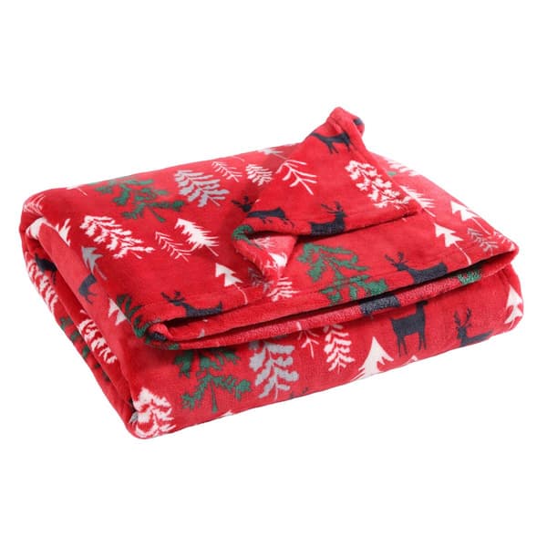 Eddie Bauer Deer Woods Plush-Fleece Throw - image 