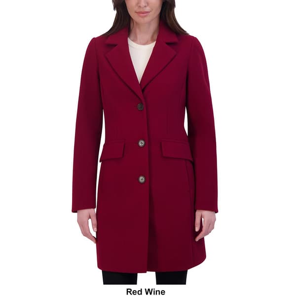 Petite Laundry by Shelli Segal Single Breasted Faux Wool Coat