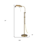 HomeRoots 57in. Brass Adjustable Traditional Shaped Floor Lamp - image 3