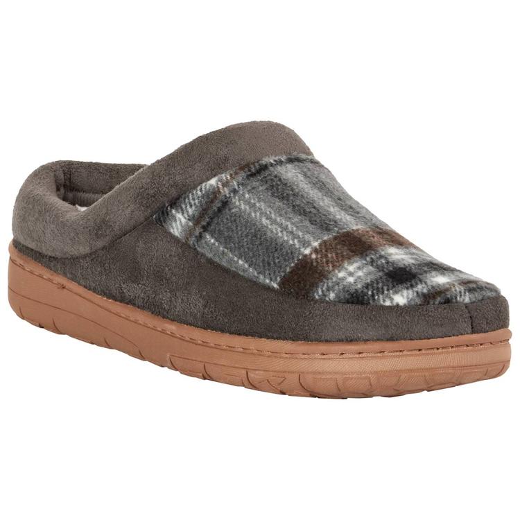 Womens Dearfoams(R) Diane Felted Plaid Clog Slippers
