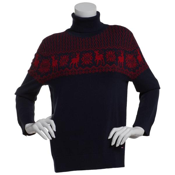 Womens Tommy Hilfiger Sport Stella Turtleneck Fair Isle Sweater - image 