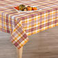 Gold/Red Plaid Tablecloth - image 1