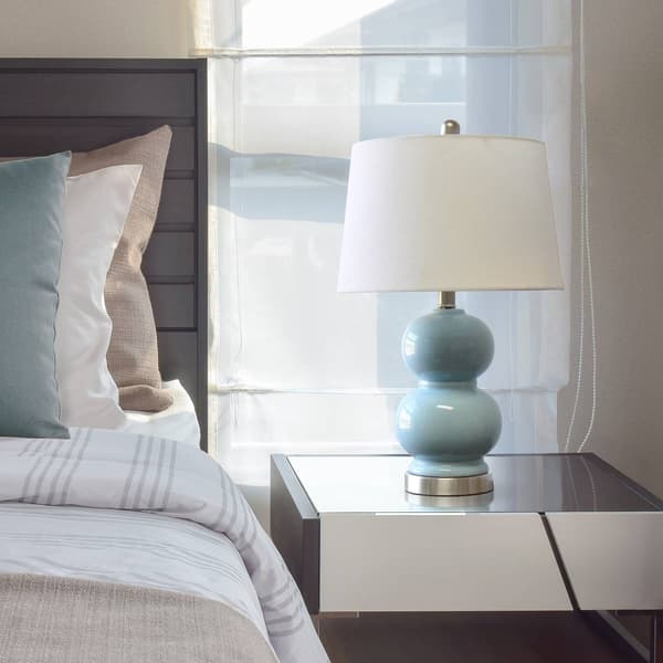Lalia Home Classix Dual Orb Table Lamp w/Fabric Shade