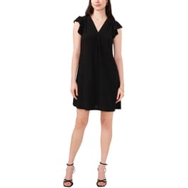 Womens MSK Flutter Sleeve ITY V-Neck Dress