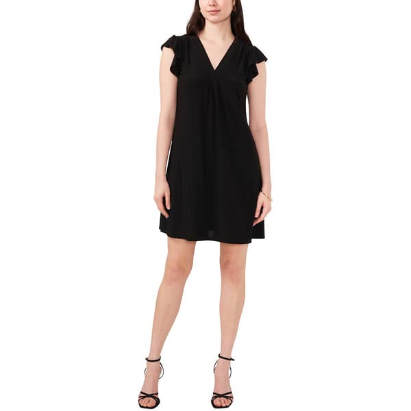 Womens MSK Flutter Sleeve ITY V-Neck Dress - image 