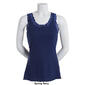 Womens French Laundry Lace Trim Ribbed Tank Top with Lettuce Hem - image 3