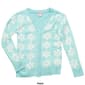 Girls &#40;7-16&#41; Pink Angel&#8482; Flower Button Down Knit Cardigan - image 2