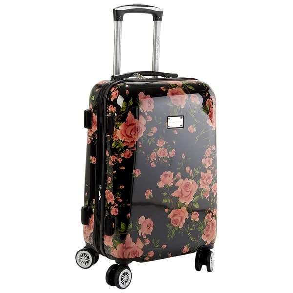 Adrienne Vittadini Black Floral 25in. Hardside Spinner Luggage