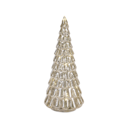 Melrose LED Lighted Mercury Glass Holiday Tree Decor - Set of 4