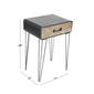 9th & Pike® Black Metal and Wood Modern Accent Table - image 5