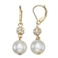 You''re Invited Gold-Tone Crystal & Pearl Double Drop Earrings - image 1