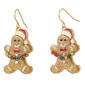 Gingerbread Man Fishhook Earrings - image 1