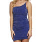 Juniors Crystal Doll Grecian Shoulder Chain Strap Ruch Slip Dress - image 3