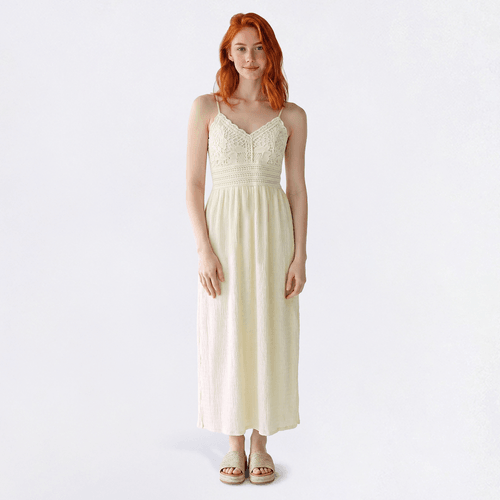 Juniors Derek Heart Puckerknit Lace Bodice Maxi Dress - image 