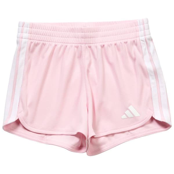 Girls (7-16) adidas(R) 3 Stripe Mesh Pacer Shorts