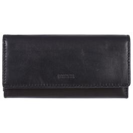 Womens Roots 73 Italian Leather Checkbook Clutch Wallet