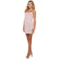 Juniors Jump 3D Floral Sequin Slip Sheath Dress - image 4