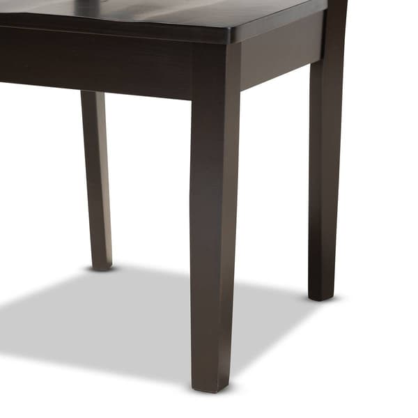 Baxton Studio Zamira Dark Brown Finish Wood 5pc. Dining Set