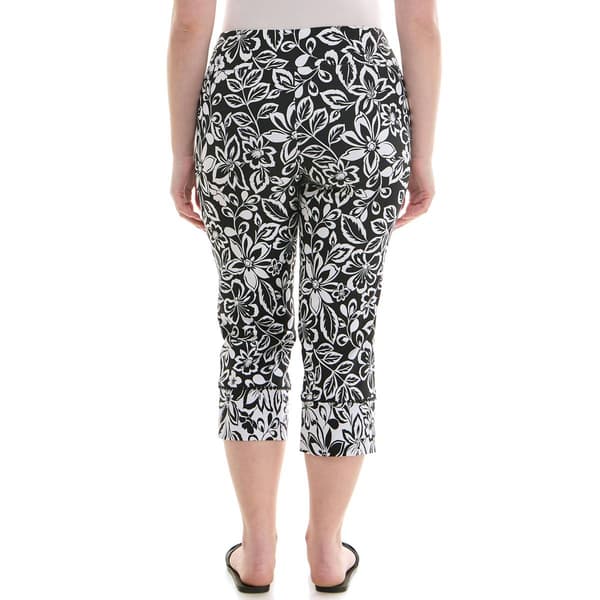 Womens Zac & Rachel Pull On Millennium Capris with Pom Pom Detail