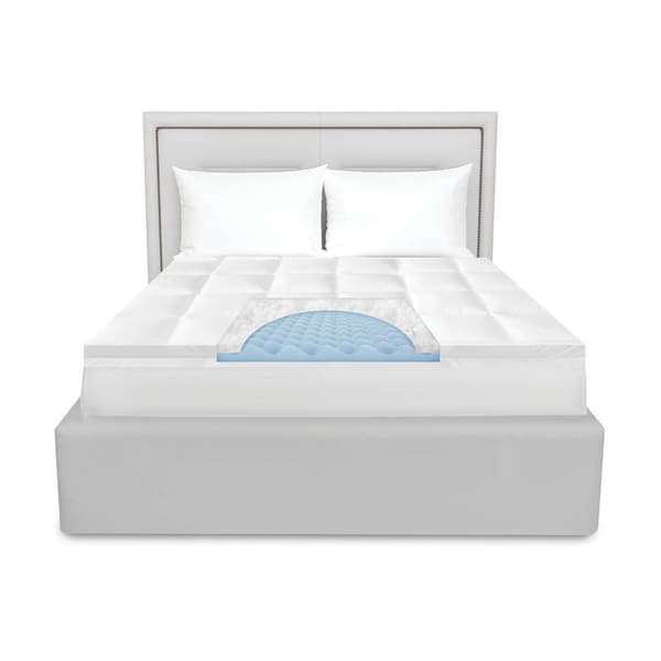 Bodipedic&#8482; 4in. Hybrid Foam & Fiber Mattress Topper