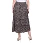 Petite NY Collection Tiered Pleated Animal Dobby Skirt - image 2