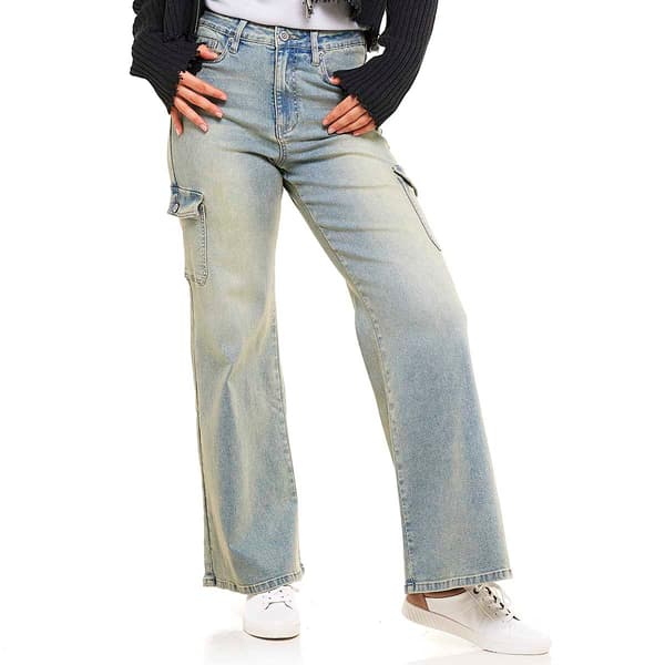 Juniors YMI&#174; High Rise Wide Leg Cargo Jeans