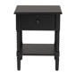 Baxton Studio Braith Farmhouse Black Wood 1-Drawer Nightstand - image 3