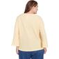Plus Size Alfred Dunner Flower Power Tie Front Texture Blouse - image 3
