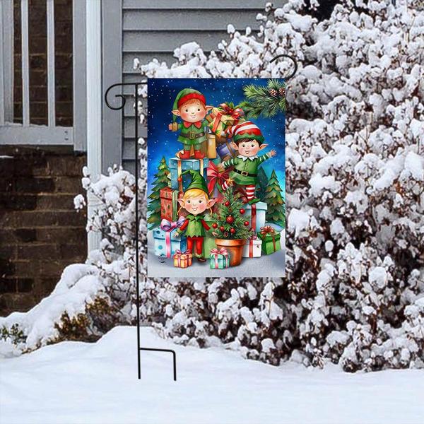 Briarwood Lane Santa''s Elves Garden Flag