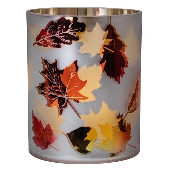 Northlight Seasonal 6in. Autumn Leaves Flameless Candle Holder