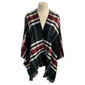 Womens Altare Woven Plaid Ruana with Fringes - image 1