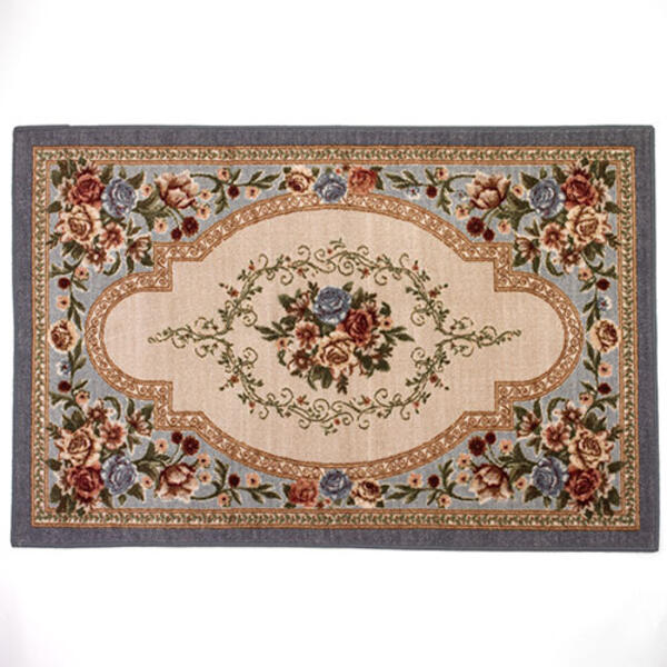Estate Rose Pattern Rectangle Accent Rug - image 