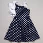 Girls (7-16) Bonnie Jean Polka Dot Asymmetrical Ruffle Dress - image 1