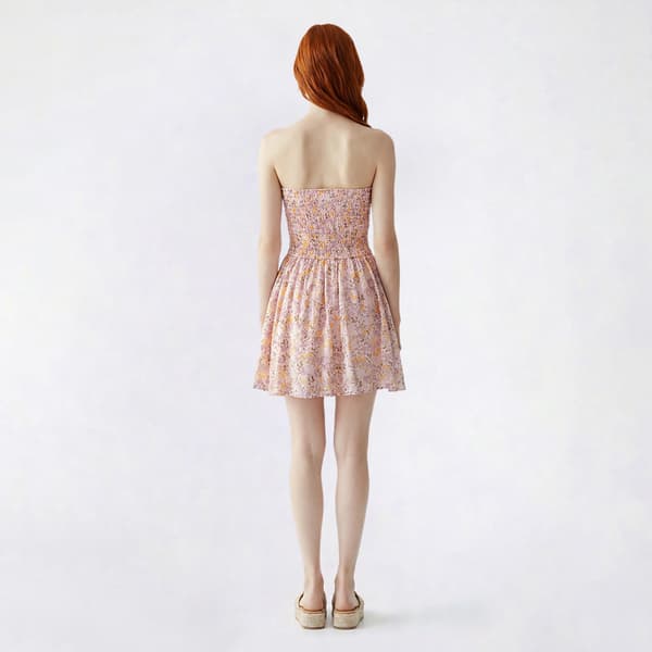 Juniors No Comment Drop Waist Print Smock Romper