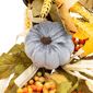 Northlight 24in. Velvet Pumpkins &amp; Wheat Fall Harvest Wreath - image 3