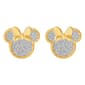Disney Minnie Mouse Yellow Gold Plated Glitter Stud Earrings - image 2