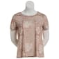 Womens Emily Daniels Short Sleeve Patchwork Soutache Neck Top - image 1