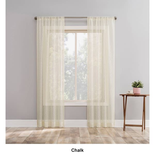 Tinsly Boucle Rod Pocket Curtain Panels