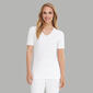 Womens Cuddl Duds Softwear w/Lace Short Sleeve V-Neck Top - image 1