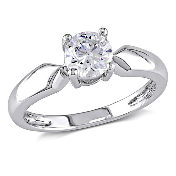 Diamond Classics&#40;tm&#41; 14kt. White Gold Pinched Engagement Ring - image 