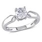 Diamond Classics&#40;tm&#41; 14kt. White Gold Pinched Engagement Ring - image 1